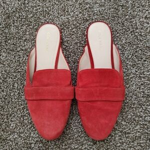 Cole Haan Deacon Studded Suede Loafer Mules in Red 6.5B